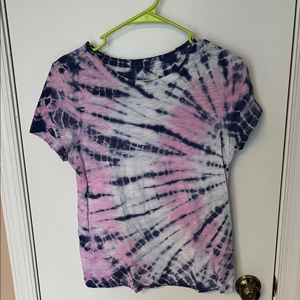 Gap Pink and Blue Tie-Dye T-Shirt